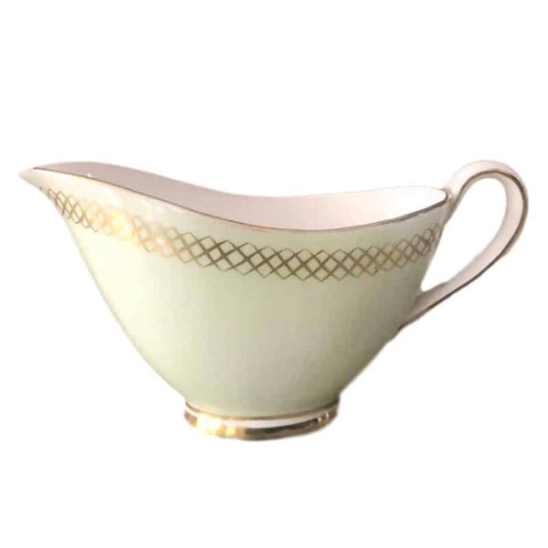 Tuscan China Milk Jug Green Gold Detail d343s