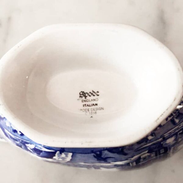 Copeland Spode Blue Italian Pattern Gravy Boat Modern Marking
