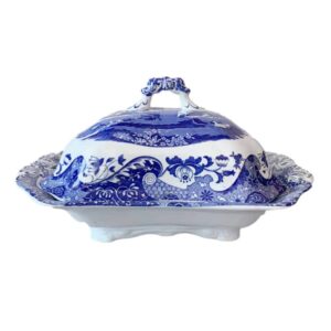 Copeland Spode Blue Italian Vegetable Dish Black Marking