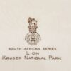 Royal Doulton Kruger National Park  Lion Plate South African Series