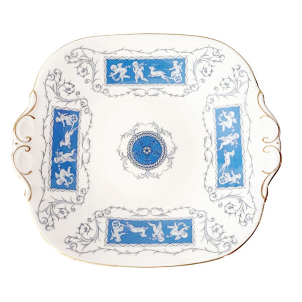 Coalport Revelry Blue Tea Cake Plate