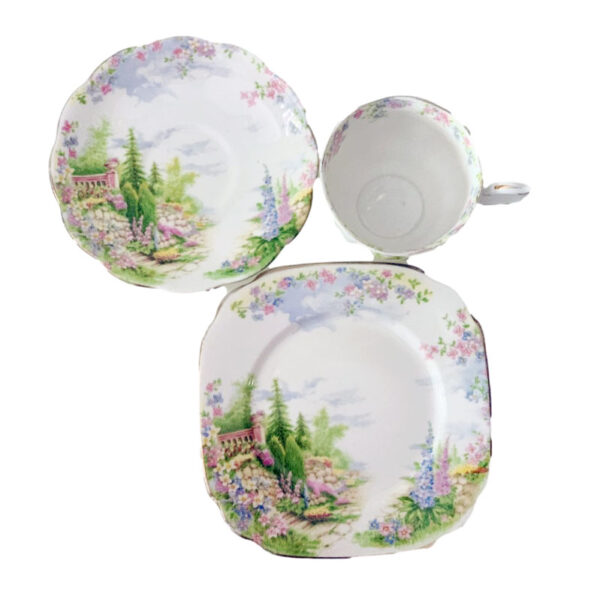 Royal Albert Kentish Rockery Tea Trio C1940
