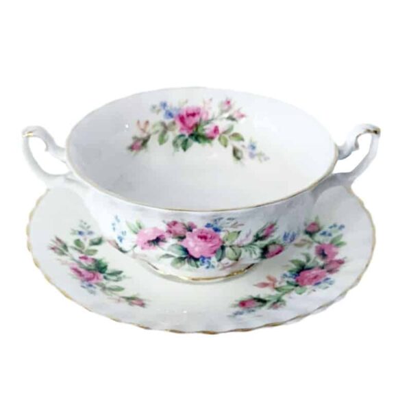Royal Albert Moss Rose Soup Coupe