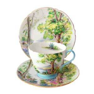 Shelley Woodlands Pattern Tea Trio