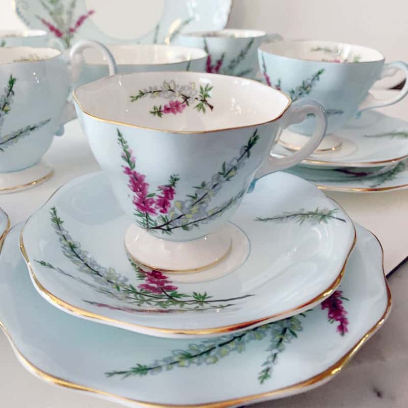 Foley China Highland Heather Tea Set - Clyde on 4th ...