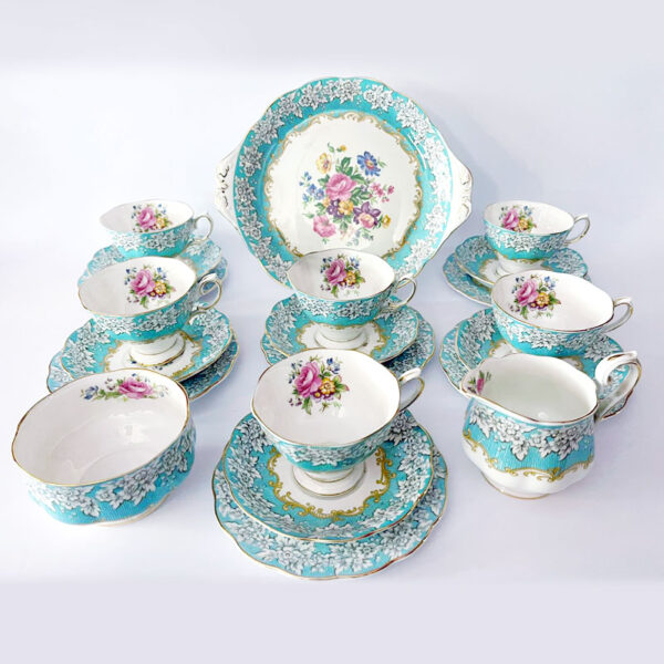 Royal-albert-enchantment-21-piece-tea-service-2 Royal Albert Enchantment 21 Piece Tea Service C1950
