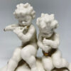 Hutschenreuther China Karl Tutter Figurine Pair Cupid Putti Playing Flute Cherub