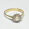Diamond-And-Pearl-Ring-18-Carat-Gold-5-4 18ct Gold Diamond And Pearl Ring