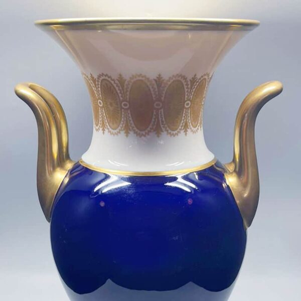 Hutschenreuther Selb Cobalt Blue Gilded Handled Urn C1955