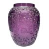 Lalique Crystal Amethyst Biches Vase