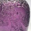 Lalique Crystal Amethyst Biches Vase