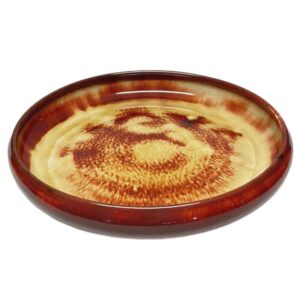 Linnware Brown Glazed Large Pansy Bowl