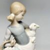 Lladro Figurine Girl With Lamb