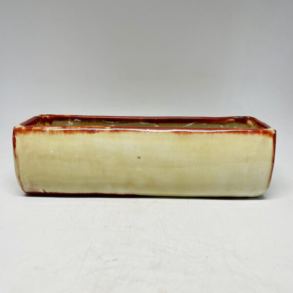 Linnware Pottery Green Trough Vase