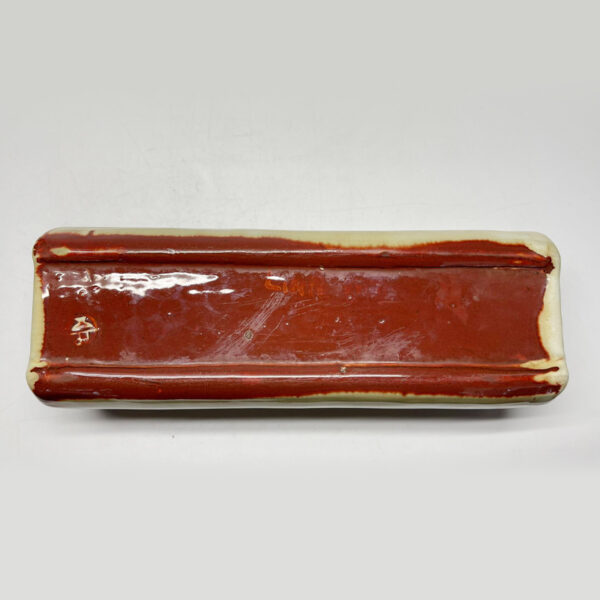 Linnware Pottery Green Trough Vase