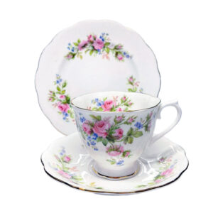 Royal Albert Countess Moss Rose Tea Trio