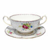 Royal Albert Petit Point Soup Coupe and Saucer
