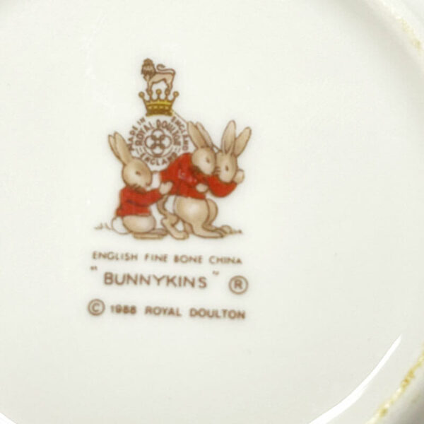 Royal Doulton Bunnykins Fishing Christening Cereal Bowl and Spoon