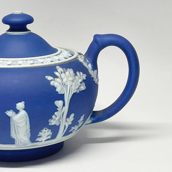 Wedgwood Cobalt Blue Jasper Ware Bachelor Tea Pot