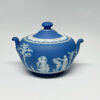 Wedgwood Cobalt Blue Jasper Ware Lidded Sugar Bowl
