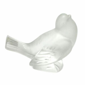 Lalique Frosted Glass Swallow Paperweight