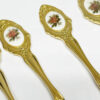 Eetrite 24ct Gold Plated Royal Albert Moss Rose Tea Spoons