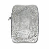 Large Embossed Silver Vesta Case