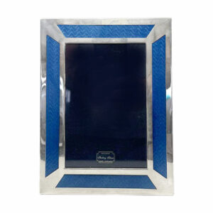 Hallmarked Silver And Blue Enamel Picture Frame London