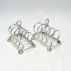 Hallmarked Silver Pair Toast Racks Birm 1930