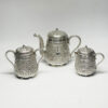 Indian Coin Silver Ornate Bachelor Tea Service