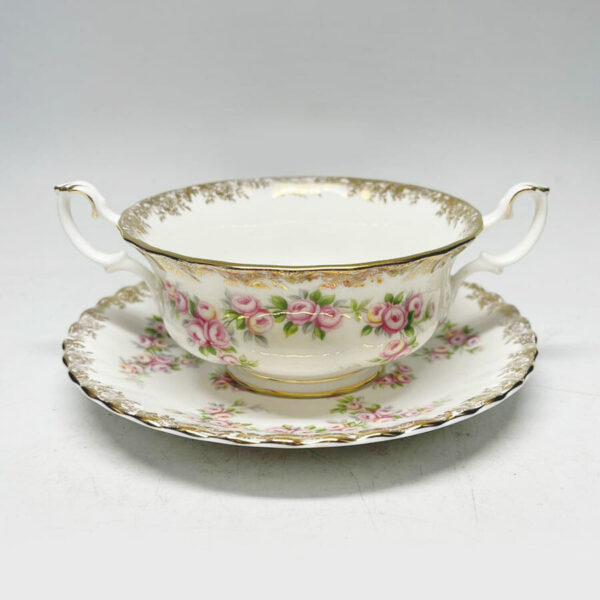 Royal Albert Dimity Rose Soup Coupe