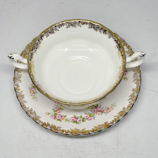 Royal Albert Dimity Rose Soup Coupe