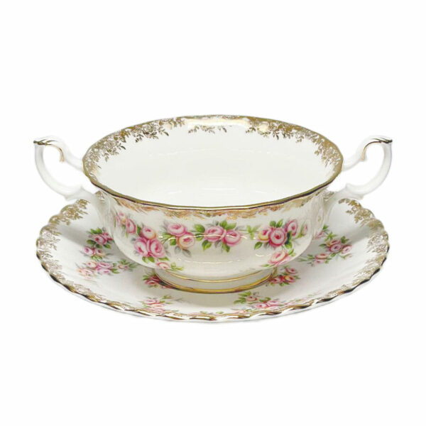 Royal Albert Dimity Rose Soup Coupe