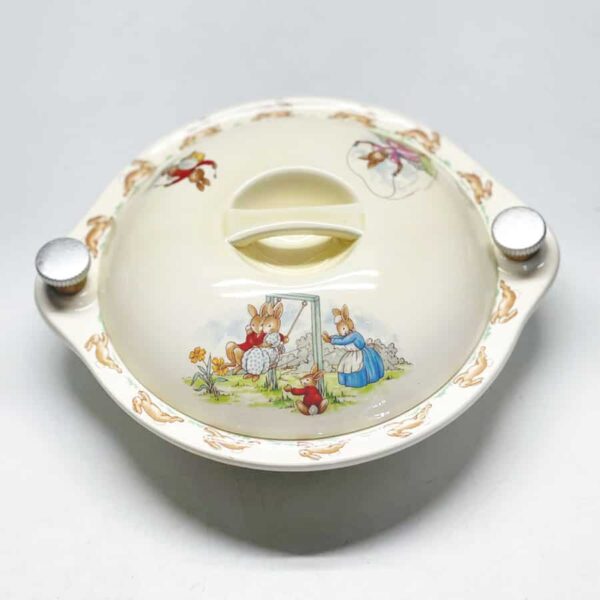Royal Doulton Bunnykins Flying Kites Hot Water Warming Dish