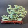 Natural Green Jade 12 Horse Statue On Stand