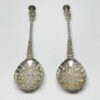 Rare Pair Birmingham 1887 Apostle Berry Spoons