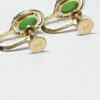 Chinese Jade Pair Earrings  Set in 14ct Gold