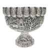Indian Coin Silver Rose Bowl Animal Detail