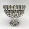 Indian Coin Silver Rose Bowl Animal Detail