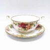 Royal-albert-old-country-roses-soup-coupe-and-saucer-1 Royal Albert Old Country Roses Soup Coupe and Saucer