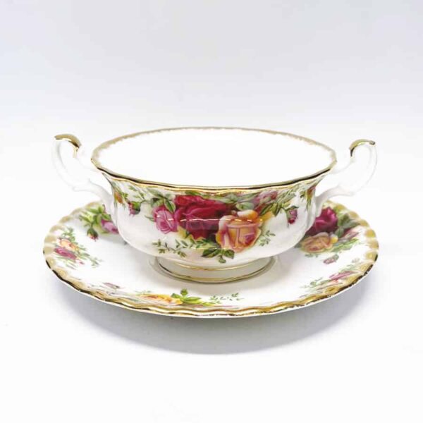 Royal-albert-old-country-roses-soup-coupe-and-saucer-1 Royal Albert Old Country Roses Soup Coupe and Saucer
