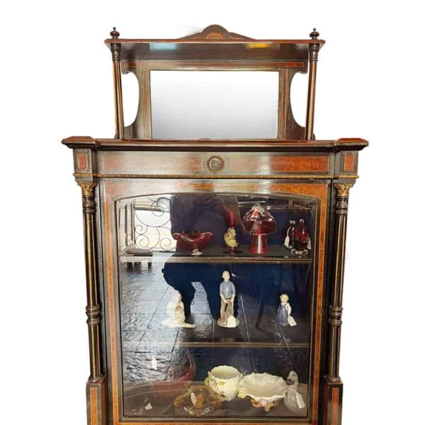 Victorian-Walnut-and-Ebonised-Wood-Vitrine-10 Victorian Walnut and Ebonised Wood Vitrine