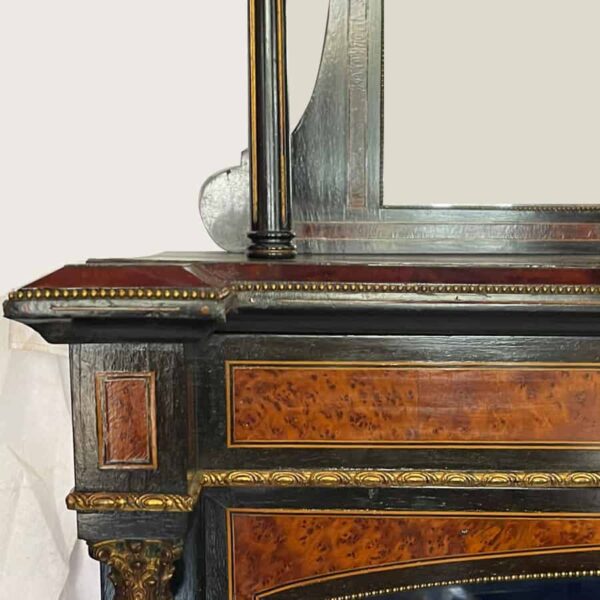 Victorian-Walnut-and-Ebonised-Wood-Vitrine-4 Victorian Walnut and Ebonised Wood Vitrine