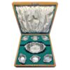Beautiful Bon Bon Nut Dish Set In  Oak Lined Boxed Set Birmingham  1904