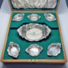 Beautiful Bon Bon Nut Dish Set In  Oak Lined Boxed Set Birmingham  1904