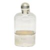 Hallmarked Silver And Glass Hip Flask London 1955