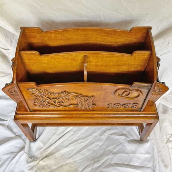 Prisoner of War Mahogany Magazine Stand 1943