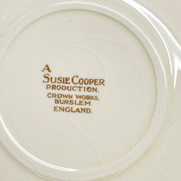 Susie-Cooper-Patricia-Rose-Green-Tea-Duo-3 Susie Cooper Banded Dresden Spray Coffee Sugar Bowl