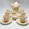 Susie Cooper Pink Dresden Spray Coffee Service
