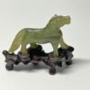 Chinese Jade Set Of Ten Miniature Horses On Stands